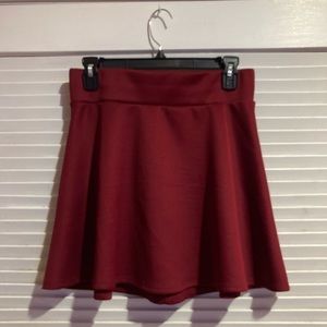 Mid Thigh / High Waisted Red Skirt
